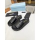 Prada Women's Slides In Black Quilted Nappa Leather