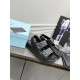 Prada Padded Sandals In Black Nappa Leather