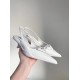 Prada Slingback Pumps In White Brushed Leather