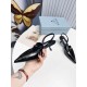 Prada Slingback Pumps 55MM In Black Brushed Leather