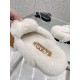 Prada Women's Slippers In Tan Shearling