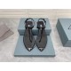 Prada Thong Sandals In Black Brushed Leather