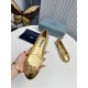 Prada Ballerinas in Gold Nappa Leather