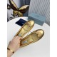 Prada Ballerinas in Gold Nappa Leather