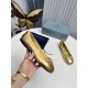 Prada Ballerinas in Gold Nappa Leather