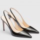 Prada Slingbacks Pumps 95mm In Black Patent Leather