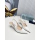 Prada Slingbacks Pumps 45mm In White Patent Leather