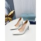 Prada Pumps 95mm in White Patent Leather