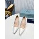 Prada Pumps 95mm in White Patent Leather