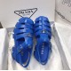 Prada Foam Sandals in Blue Rubber