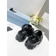 Prada Foam Sandals in Black Rubber