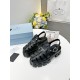 Prada Foam Sandals in Black Rubber