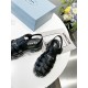 Prada Foam Sandals in Black Rubber