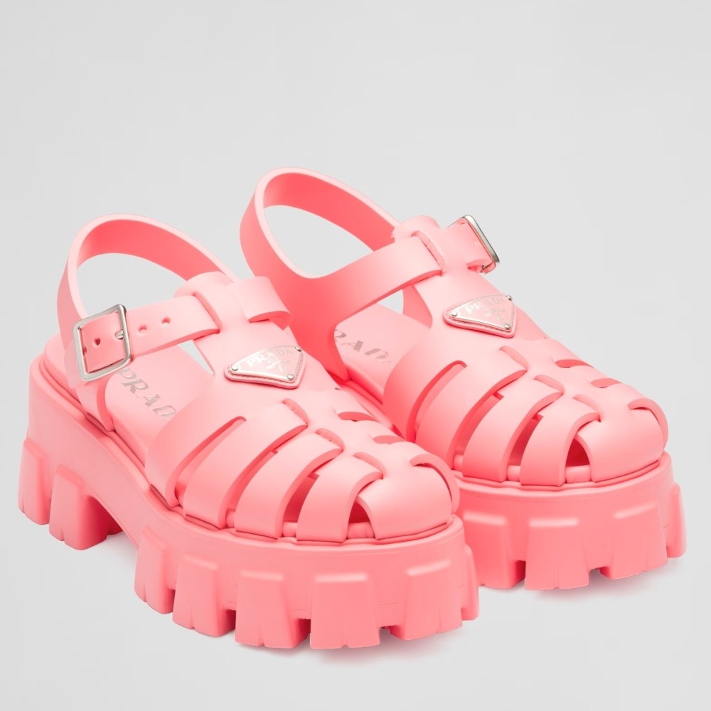 Prada Foam Sandals in Pink Rubber