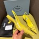 Prada Slingback Pumps in Yellow Padded Leather