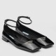 Prada Ballerinas In Black Patent Leather