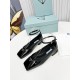 Prada Ballerinas In Black Patent Leather