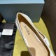 Prada Ballerinas in White Patent Leather