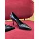 Prada Pumps 85mm In Black Brushed Leather