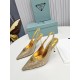 Prada Slingbacks Pumps 85mm in Satin with Crystals