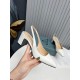 Prada Slingbacks Pumps 65mm In White Patent Leather