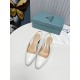 Prada Slingbacks Pumps 65mm In White Patent Leather