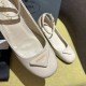 Prada Pumps 35mm in White Patent Leather