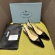 Prada Slingback Pumps 55mm in Black Patent Leather