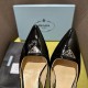 Prada Slingback Pumps 55mm in Black Patent Leather