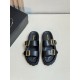 Prada Women's Strap Slides Sandals in Black Leather