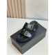 Prada Women's Strap Slides Sandals in Black Leather