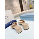 Prada Women's Slides Sandals 35mm in Beige Nappa Leather