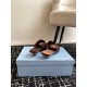 Prada Heeled Slides 35mm in Tobacco Satin