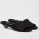 Prada Heeled Slides 35mm in Black Satin