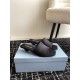 Prada Heeled Slides 35mm in Black Satin