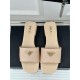 Prada Women's Slides in Beige Saffiano Leather