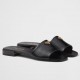 Prada Women's Slides in Black Saffiano Leather