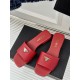 Prada Women's Slides in Red Saffiano Leather