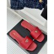 Prada Women's Slides in Red Saffiano Leather