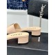 Prada Heeled Sandals 35mm in Beige Saffiano Leather