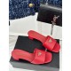 Prada Heeled Sandals 35mm in Red Saffiano Leather