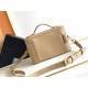 Prada Mini Vanity Bag in Sand Beige Grained Leather