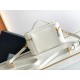 Prada Mini Vanity Bag in White Grained Leather