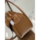 Prada Top Handle Bag in Caramel Grained Leather