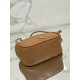 Prada Top Handle Bag in Caramel Grained Leather