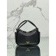 Prada Top Handle Bag in Black Grained Leather