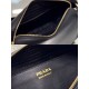 Prada Top Handle Bag in Black Grained Leather