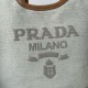 Prada Mini Buckle Bag in Linen Blend and Leather