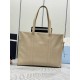 Prada Large Tote Bag in Beige Lambskin