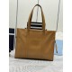 Prada Large Tote Bag in Brown Lambskin